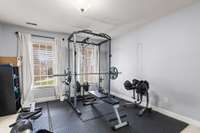 Third guest bedroom used as a home gym currently