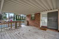 The covered back porch is perfect for entertaining.