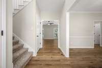 The 2 story foyer greets you as you enter!