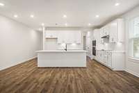 Classic White kitchen with black hardware
