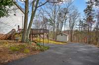 Large driveway that has recently been resealed.