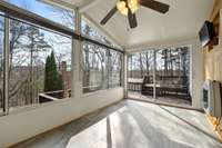 You will love spending your mornings here in the sunroom.