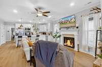 Open floor plan that expands from Living area to the bright and airy kitchen.