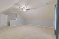 Bonus Room: Above garage with large closet and access to attic