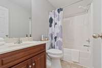 Bedroom 2 & 3: Full Bath in Hallway