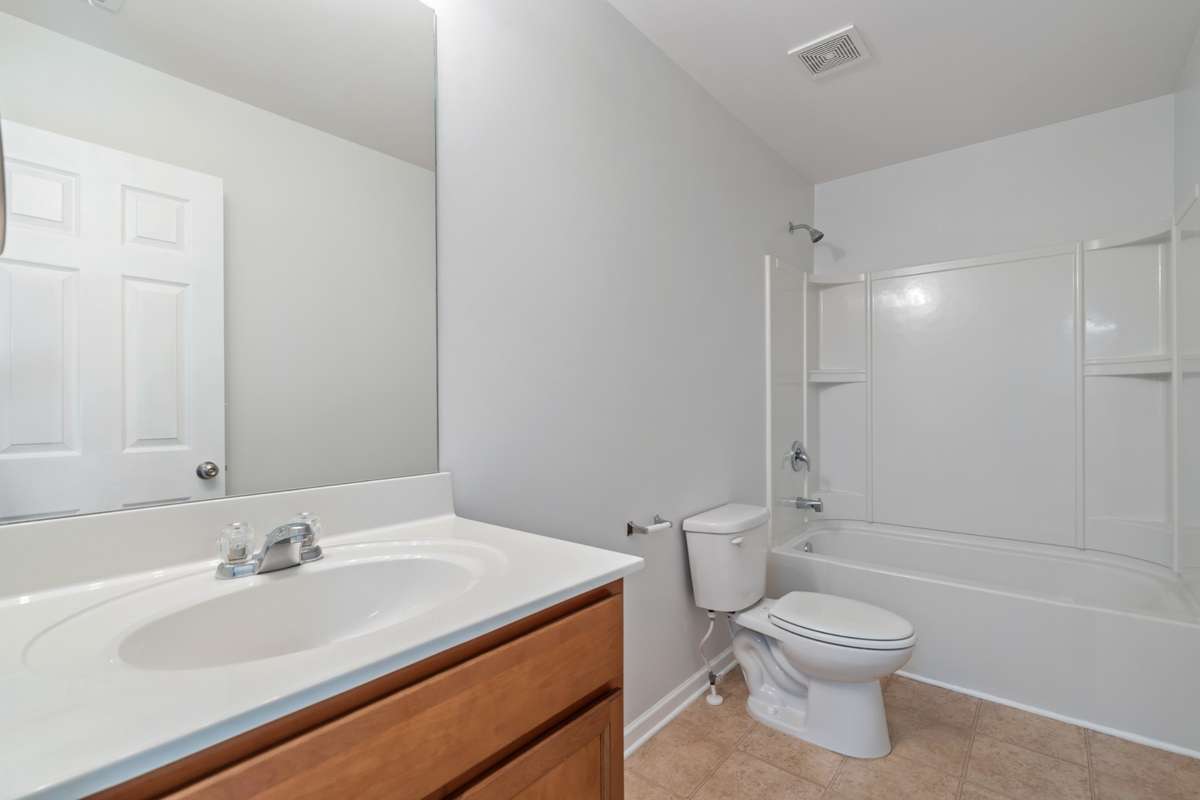Hall bathroom upstairs is also getting an updated sink faucet soon.
