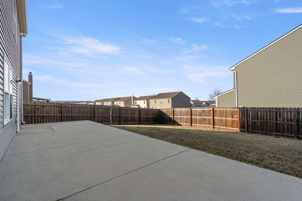 Another view of the extended patio.  It's ready for your outdoor furniture and grill!