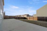 Another view of the extended patio.  It's ready for your outdoor furniture and grill!