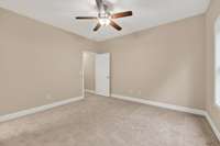 Bedroom No. 2, view from walk-in closet.