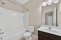 Bathroom for Bedroom No. 2 features a tub/shower combination.