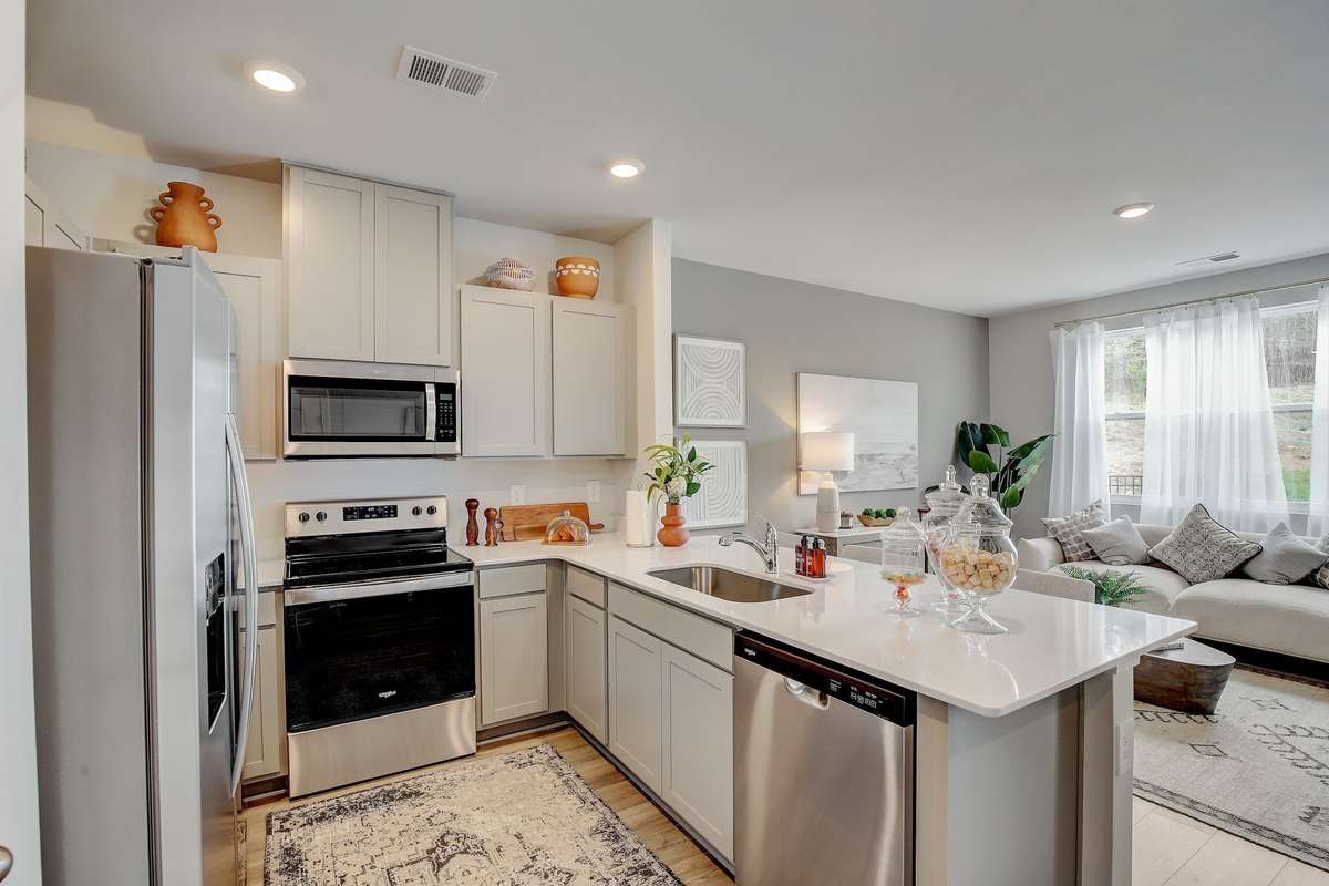 Photos are of our model home.  Some decorator items are not included.