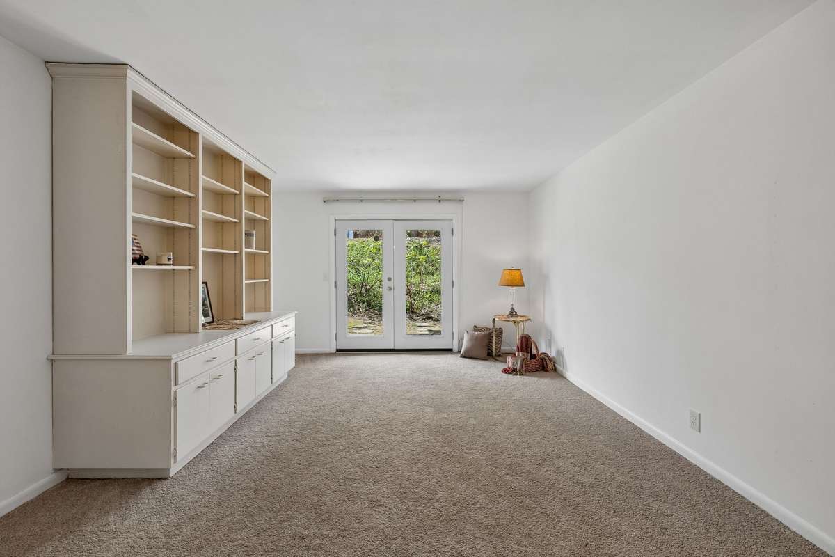 The Living Room with built-in wall unit!