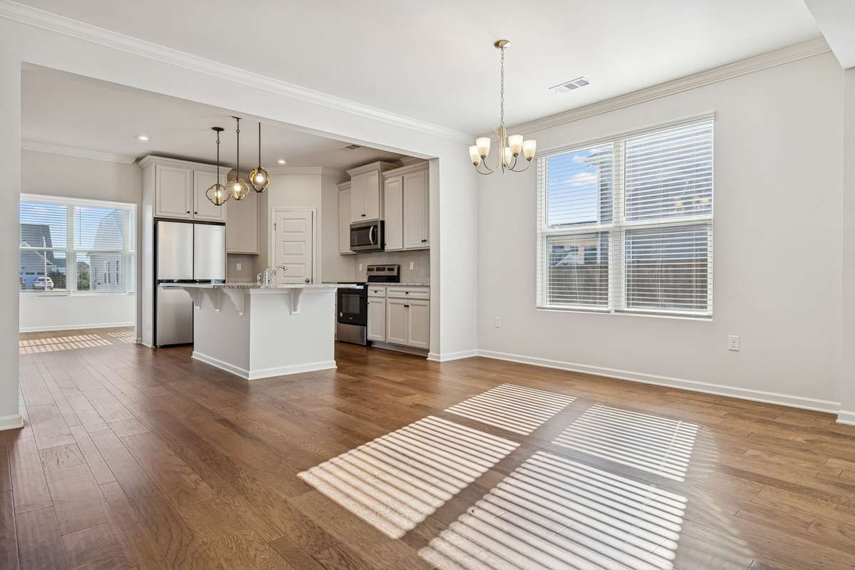 Dining room is open to the kitchen