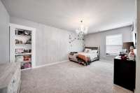 Bedroom upstairs with a secret door