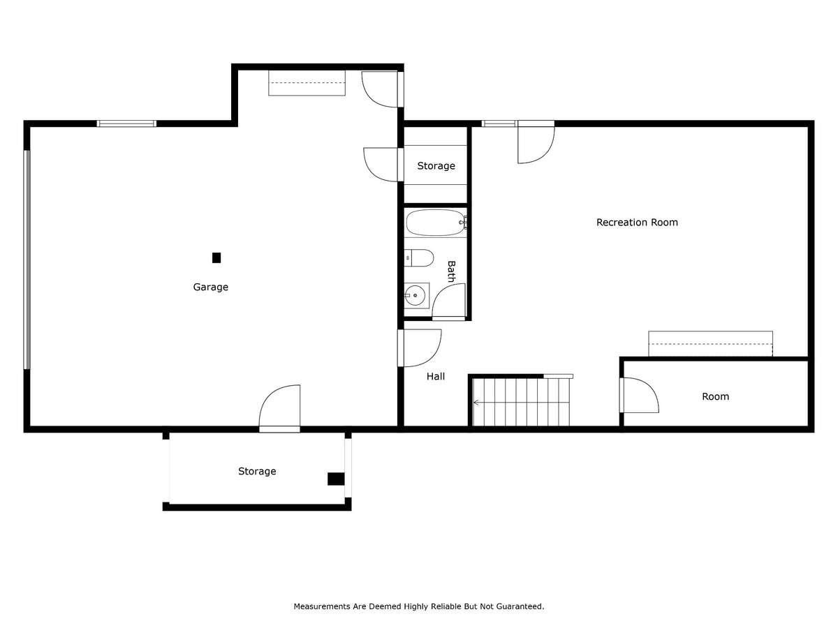 Basement level layout - 3456 Red Oak Trail, Murfreesboro, TN 37130.