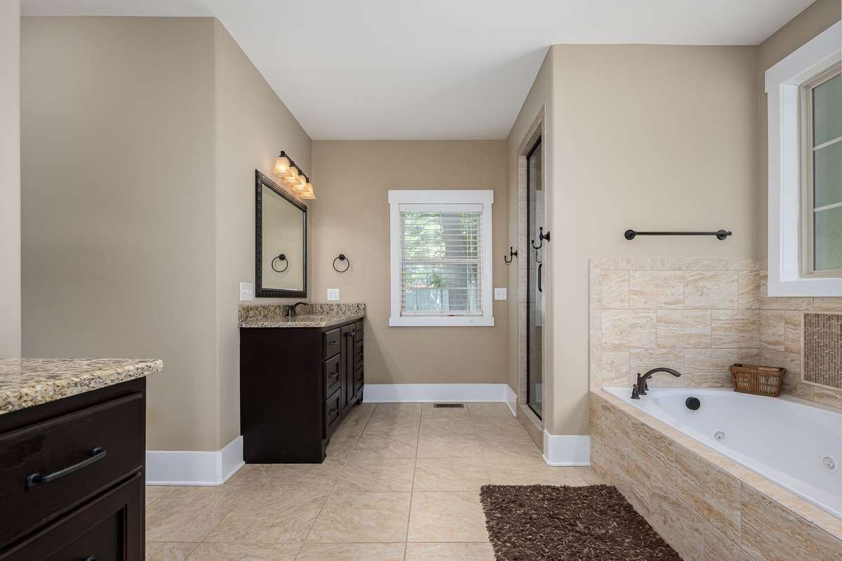 Two separate windows allow for tons of natural light.