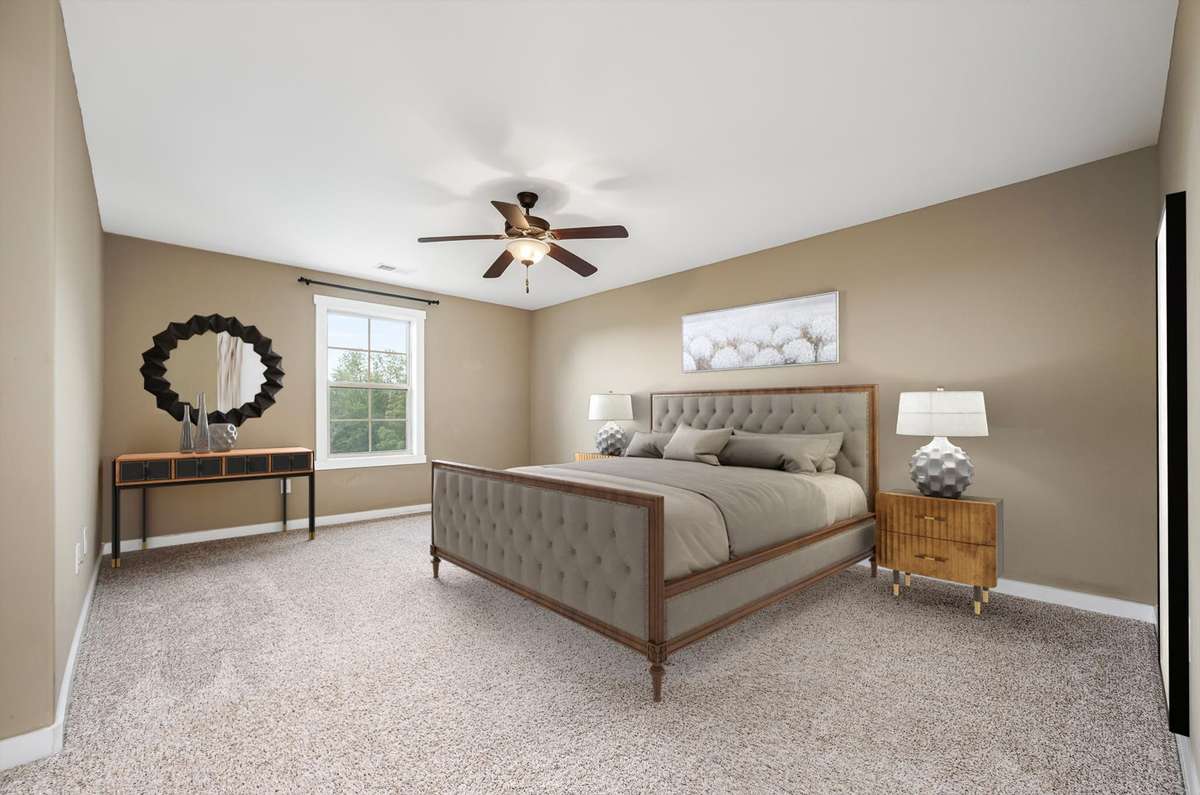 Virtually staged bedroom 4 photo