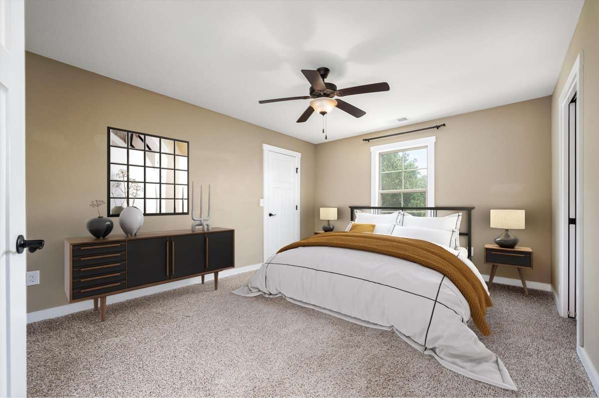 Virtually staged bedroom 5 photo