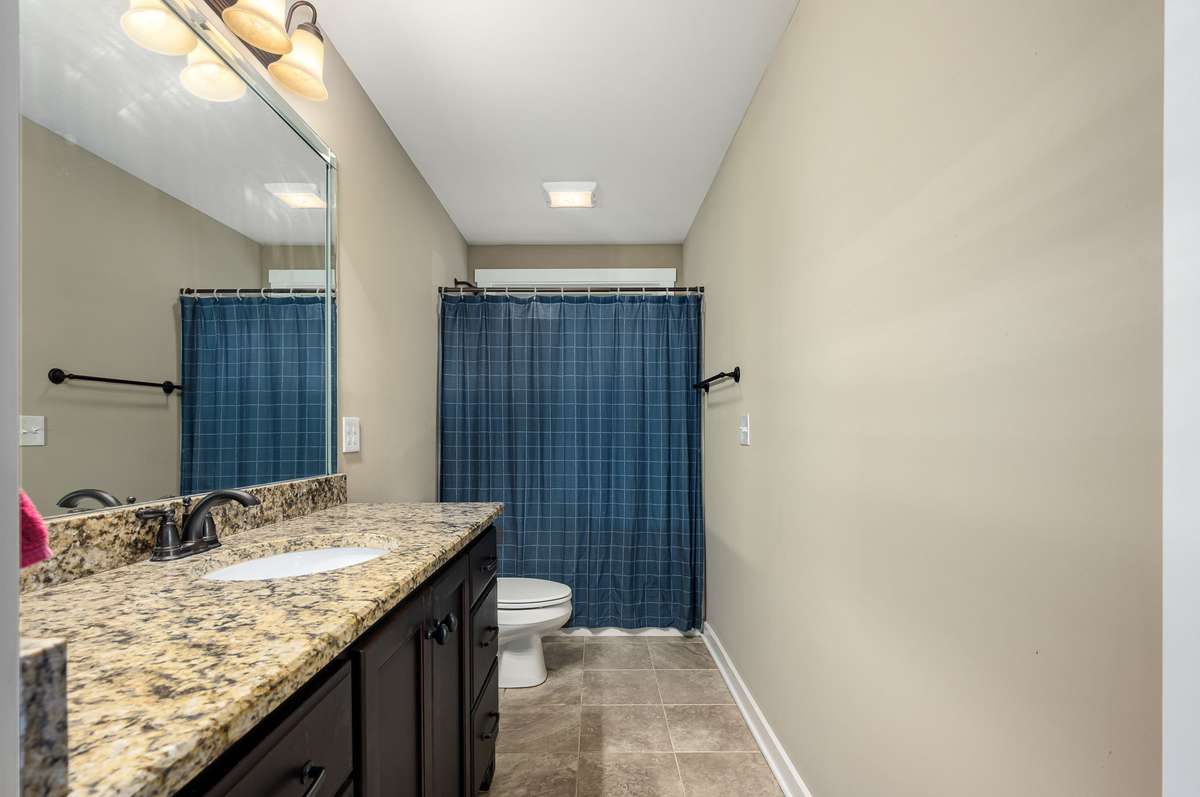 Another look at the bathroom connecting Bedroom 3 and the upstairs bonus room.