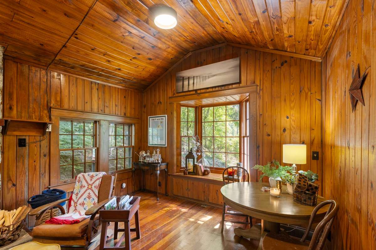Many games have been played on the gaming table. This room is warm and oh so cozy!