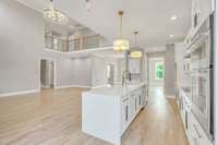 kitchen is open to living room and has easy access to the dining room through the butler's pantry area