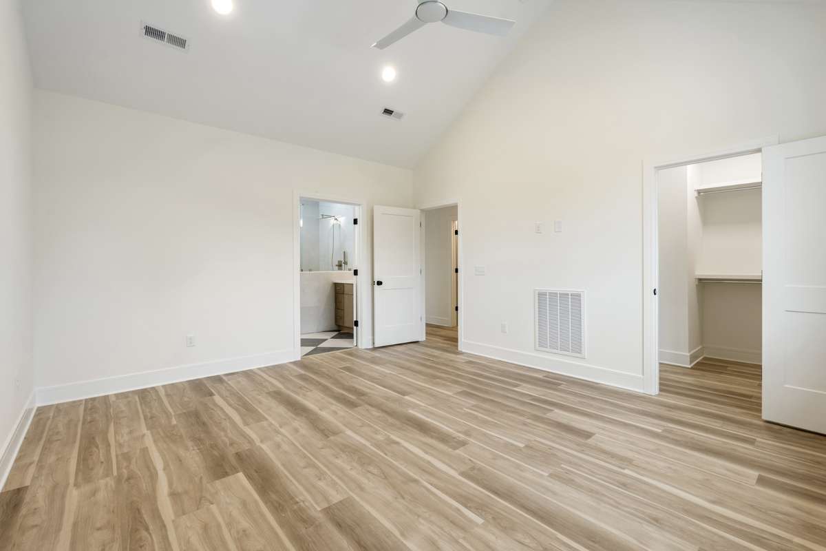 The primary has 2 large closets