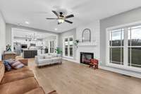 Double set of windows allow the perfect amount of natural light into living area