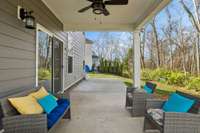 Step out back on your covered patio with ceiling fan - the perfect spot for relaxing. 549 Montrose Dr. Mt. Juliet, TN 37122
