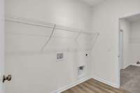 Spacious laundry room.