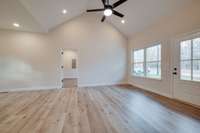 STUNNING Great Room w/ High Ceiling + Upgraded Wide Plank Floors