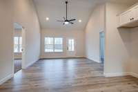 UPGRADED w/ 9 Ft. High Ceilings or Higher Throughout
CATHEDRAL Ceiling in Great Room