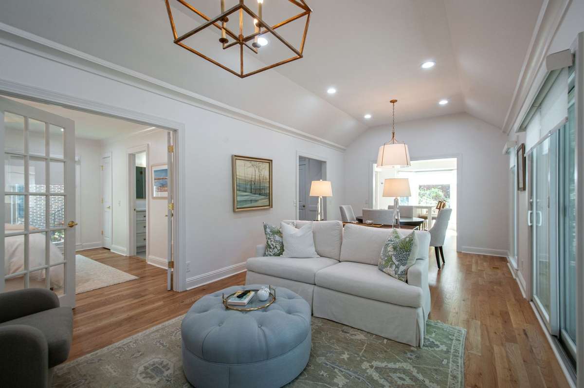 Another view of the great room from in front of the fireplace.
