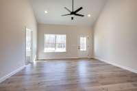STUNNING Great Room w/ High Ceiling + Upgraded Wide Plank Floors