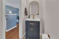Stunning renovated 1/2 bath on Main floor -