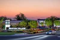 The Crossings at Barton Village entrance rendering at night