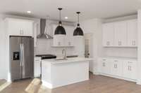 Welcome to your dream kitchen, boasting an abundance of beautiful cabinets that provide ample storage and elegant design.