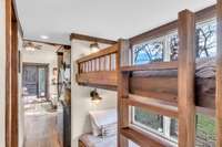 Envision curling up in one of the bunk beds with a book and looking out the window to gaze at the lake!