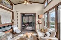 The home is being sold fully furnished with the exception of some art pieces