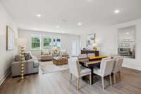 “Photos are for staging and illustration purposes only and may not represent the exact home. Finishes may vary.”