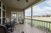 Entrance to the covered deck from the morning room for easy access and entertaining.
