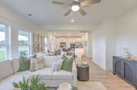 This photo is of a decorated Stanford Model Home.