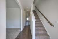 This photo is a sample of the Sutherland floorplan.  Options and exterior will vary depending on customer selections and preferences.