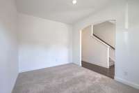 This photo is a sample of the Sutherland floorplan.  Options and exterior will vary depending on customer selections and preferences.