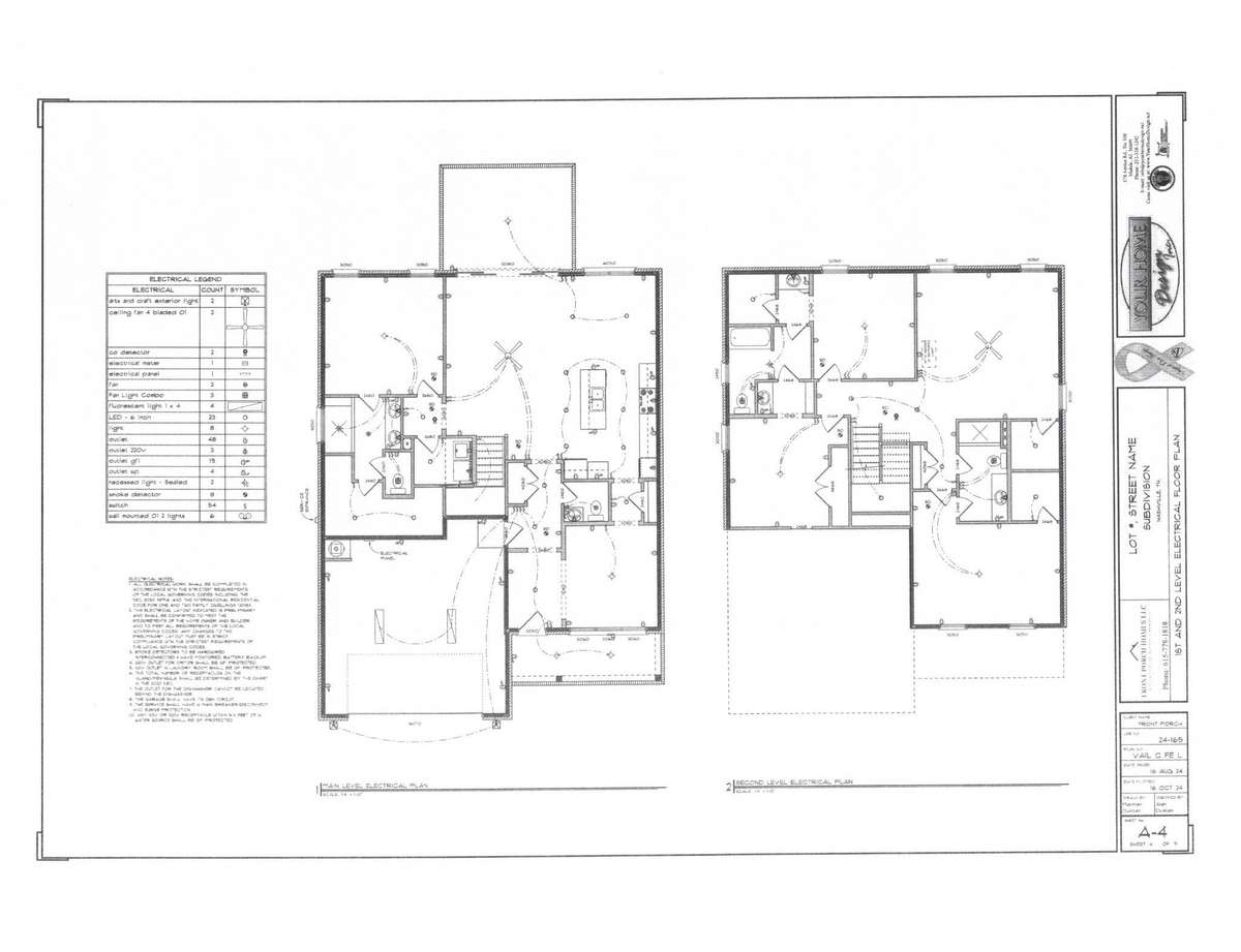 Architechtural drawing of the Vail Floor Plan