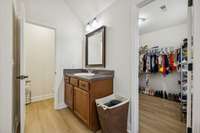 Inside primary bathroom.