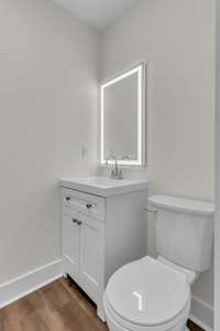 Primary bathroom has been totally remodeled from top to bottom.  If you see it, it's new.  Be sure to check out the automated LED lighted vanity mirror.