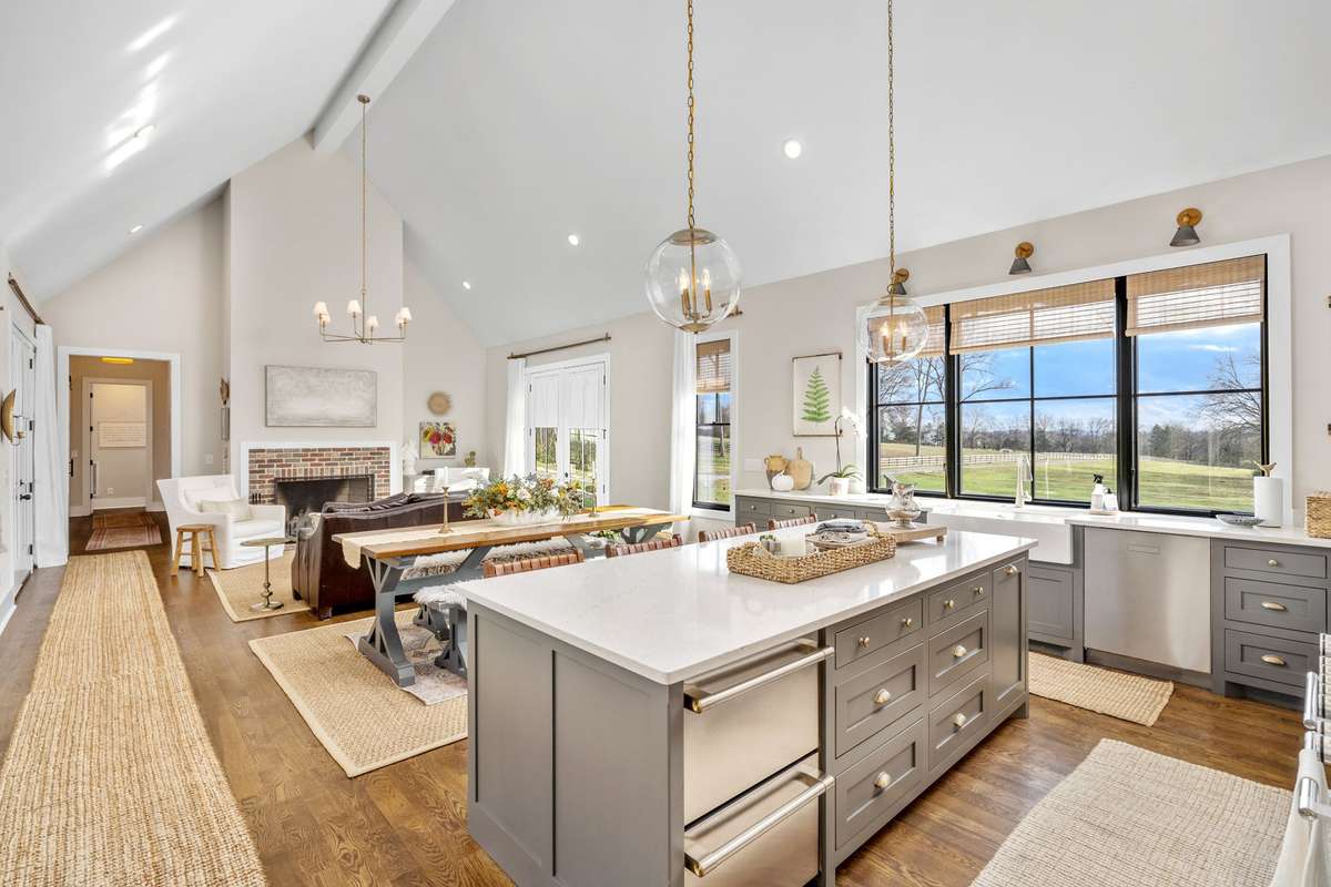 The size of this wing of the house feels massive while still cozy. The combination of light, windows, and outdoor living spaces all connects to dazzle and sooth you simultaneously.