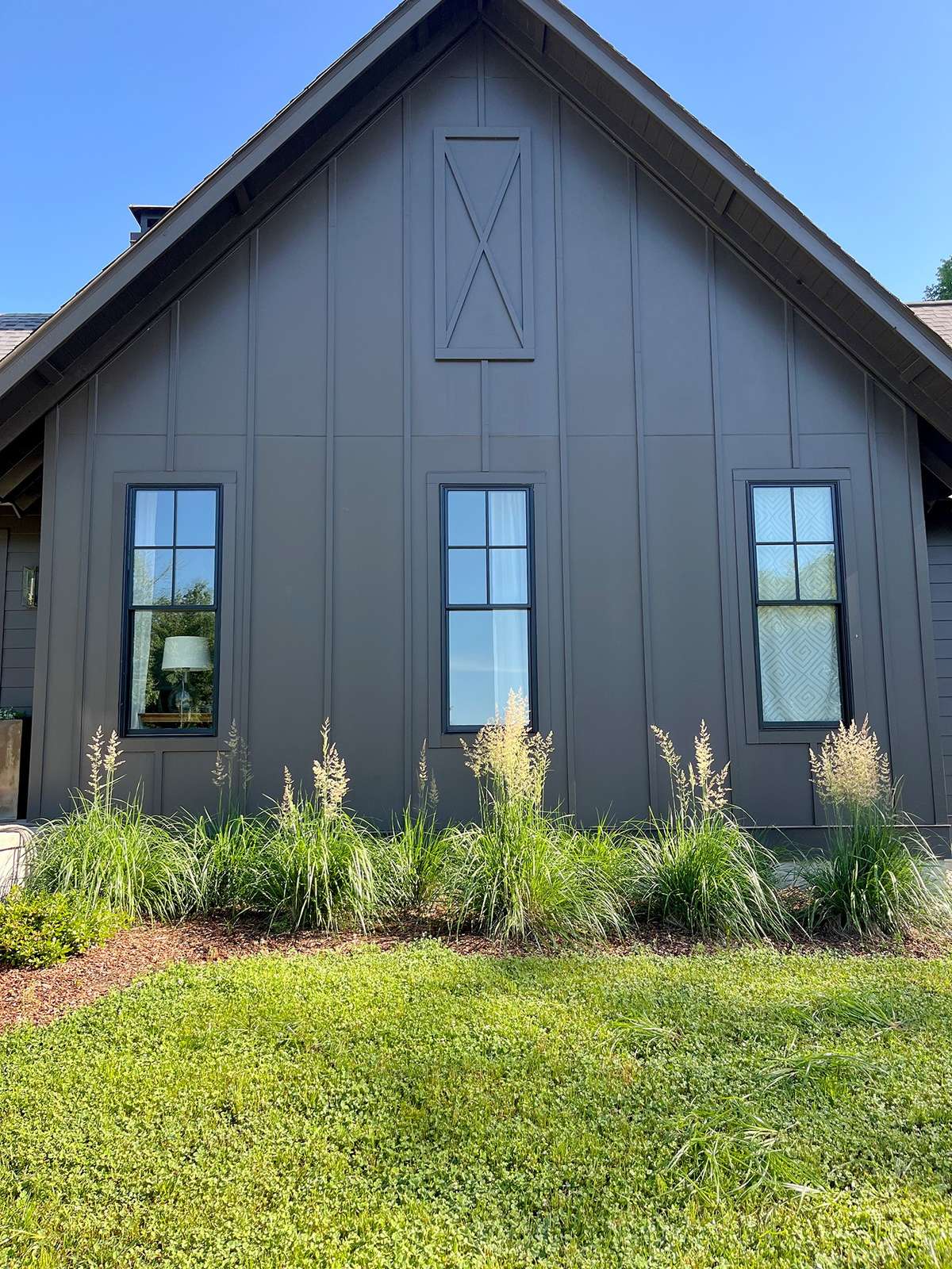 A shot during warmer weather, Middle Tennessee has a mild climate and most of the year the home will be lush and green!