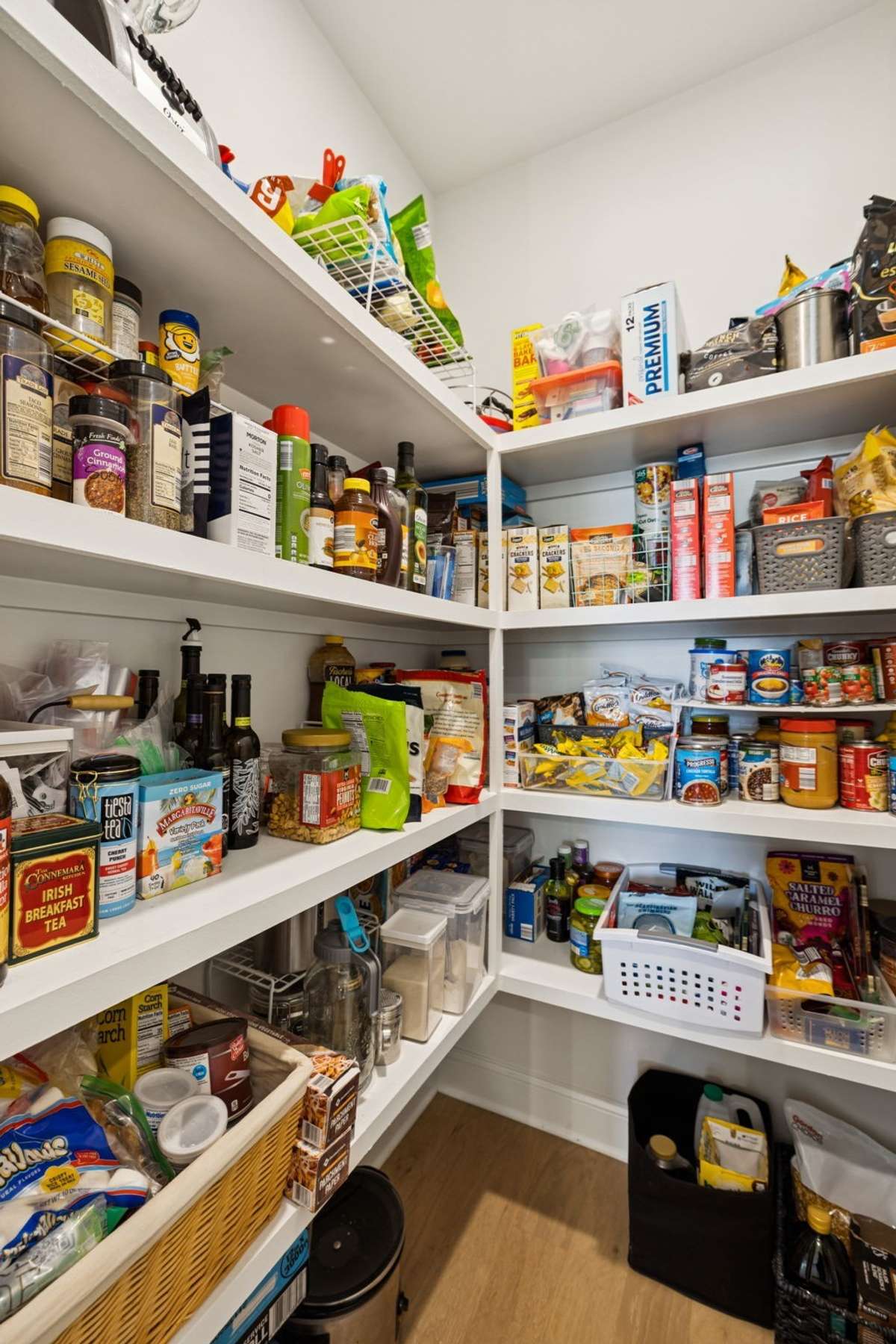 Walk in pantry in the kitchen.