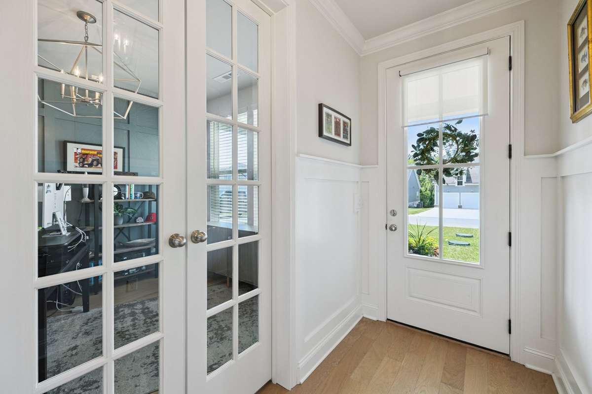 The owners added french doors for flexibility and privacy.